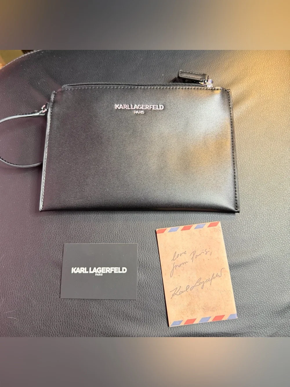 Karl Lagerfeld Wristlet with Logo